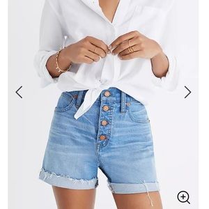 MADEWELL BUTTON-FLY DENIM SHORTS